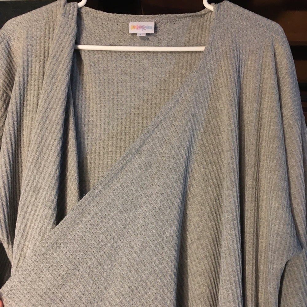 Lularoe grey waffle weave Shirley